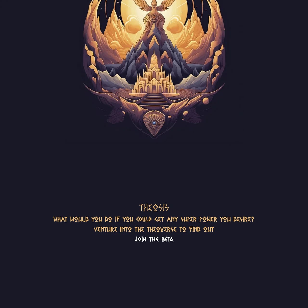 screenshot of Theosis landing page